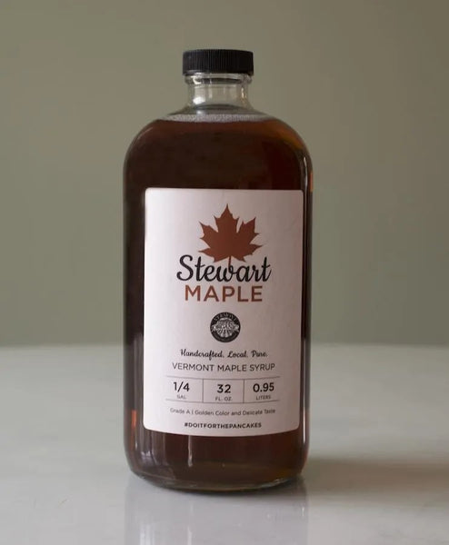Certified Organic Maple Syrup in a One Quart Glass Jar