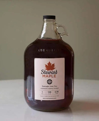 Certified Organic Maple Syrup in a One Gallon Glass Jar